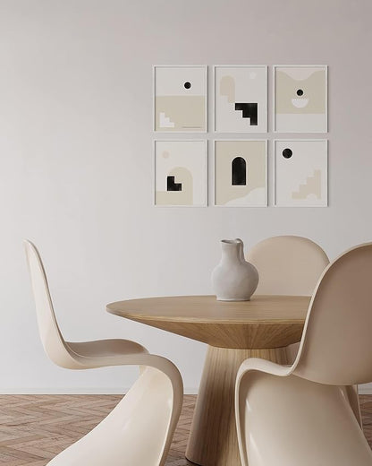 HAUS AND HUES White Oak Wood 11x14 Picture Frames - Set of 9, Modern Frames for Posters and Wall Art