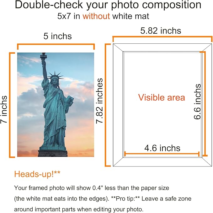 SESEAT 5x7 Pictrue Frame Set of 10, Wall and Tabletop Display, Mix Multi Color