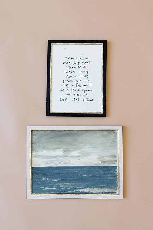 Petal Lane Antique Wall Decor - 11x15 Framed Antique Decor - Make Your Own Gallery Wall Frame Set - Dark Academia Wall Decor - Canvas Wall Art with Vintage Frame (To Be Kind)