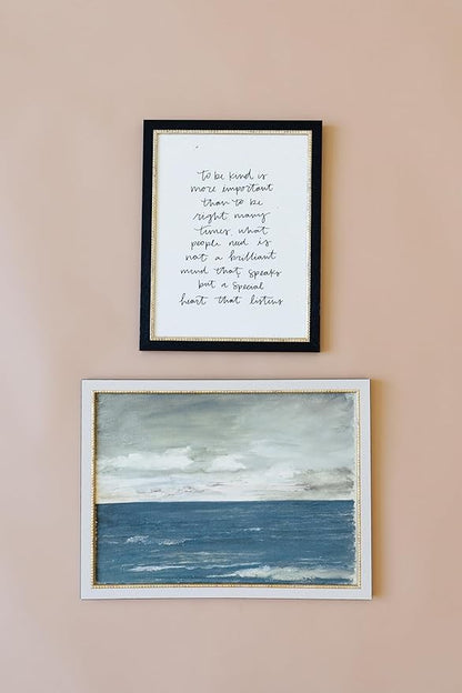 Petal Lane Antique Wall Decor - 11x15 Framed Antique Decor - Make Your Own Gallery Wall Frame Set - Dark Academia Wall Decor - Canvas Wall Art with Vintage Frame (To Be Kind)