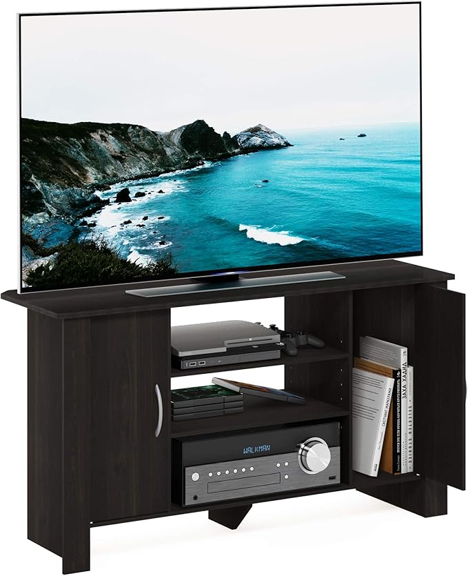 Furinno Econ TV Stand Entertainment Center, Espresso