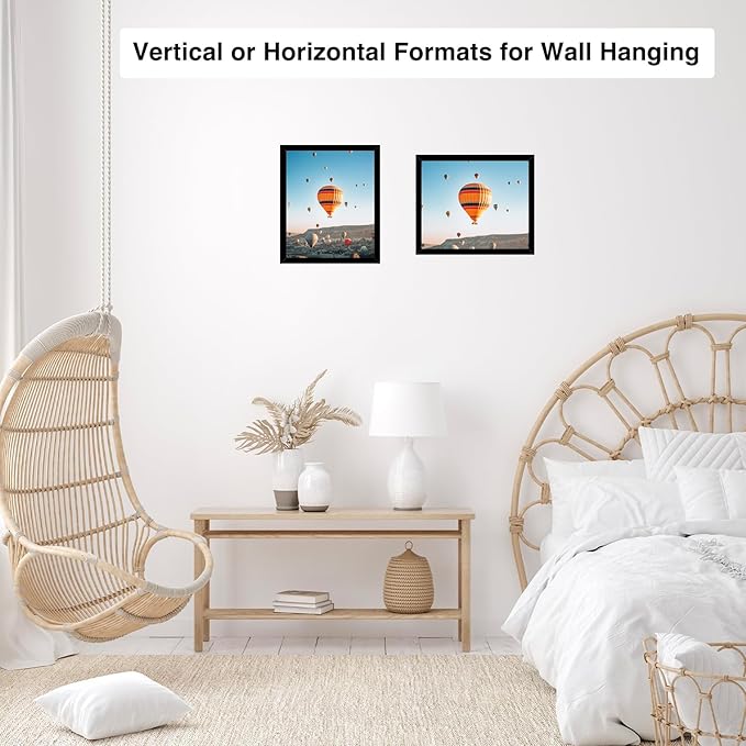 JCJMY 8.3x11.7 A4 Picture Frame Set of 6 for Wall Hanging or Tabletop Horizontally or Vertically, A4 Frame 8.3 x 11.7 Wall Gallery Poster Photo Frame with Shatter Resistant Plexiglass, 6 Pack, Black