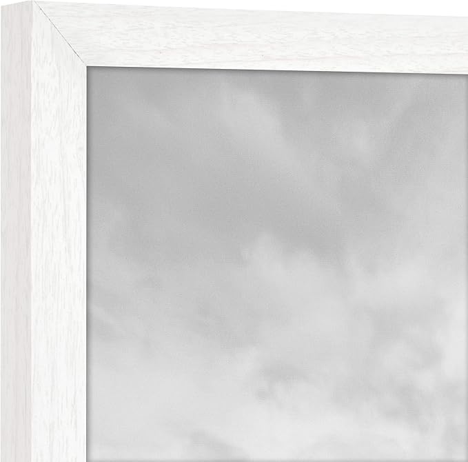 MCS Gallery Essential Picture Frame Set 4x6, 5x7 & 8x10 White Woodgrain, Gallery Wall Vertical & Horizontal Hanging Frames for Photos & Art Prints (7-Pack)