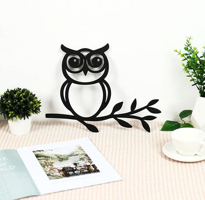 Zzbakress Wooden Owl and Olive Leaf Wall Art Decoration,Wall Decor for Living Room Indoor Outdoor Decoration