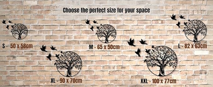 VAILLA Wooden Tree Ring Wall Art 3D Wall Decor Wood Round Wall Hanging Sculpture Modern Home Decoration Textured Sculptures for Living Room Bedroom Office Dinnig Room Family Tree Wall Hangings - Birds