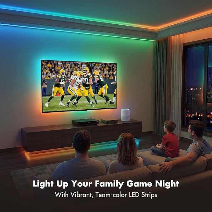 Led Lights for Bedroom 166FT Smart IC+RGB, Music Sync Color Changing Strip Lights, 24Key Remote+App Control Light Strip for BedHead,Underbed,Ceiling,Background Wall(2Rolls of 83FT)