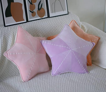 Starfish, Shell Plush Pillow, Car & Waist Cushion, Interesting Characteristic Chair Cushion (Star Purple, 19.6in)