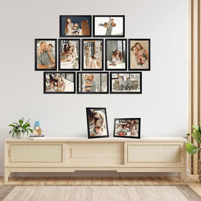 Giftgarden 8x12 Picture Frame Black, Multi 8 x 12 Photo Frames Bulk for Wall or Tabletop Display, 12 Pack