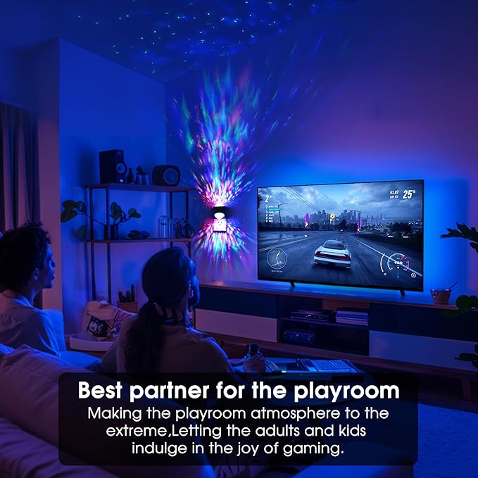 Night Lights Plug into Wall, Star Projector for Bedroom, Night Light Projector for Kids, 9-Color RGB Galaxy Nightlight with Dusk to Dawn Sensor for Bathroom, Home Gaming Room Decor, Home Decor