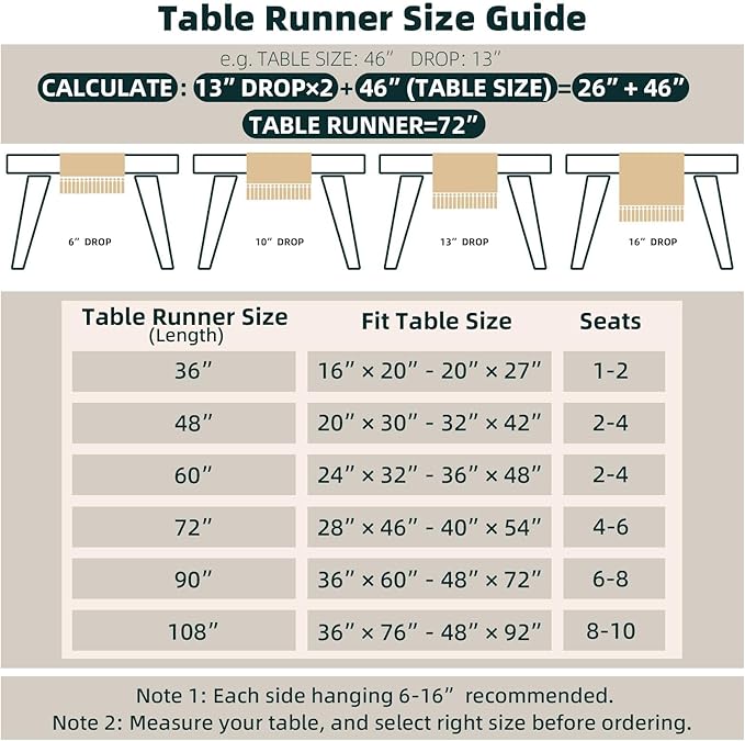FEXIA Boho Table Runner for Summer Home Decor with Tassels 108 Inches Farmhouse Long Pottery barn Furniture Rustic Macrame Burlap Centerpieces for Tables Decoration for Living Room (12x108 Inches)