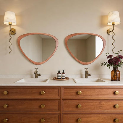 WallBeyond Asymmetrical Mirror, Irregular Wall Mirror for Bathroom, Wall Mirrors Decorative for Bedroom Living Room Entryway Hall, Unique Wall Mirror 25" x 20"