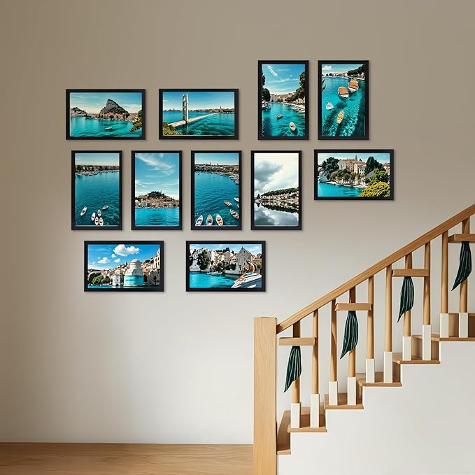 Giftgarden 8.5x14 Picture Frame Black, Multi 8.5 x 14 Photo Frames Bulk for Wall or Tabletop Display, 12 Pack