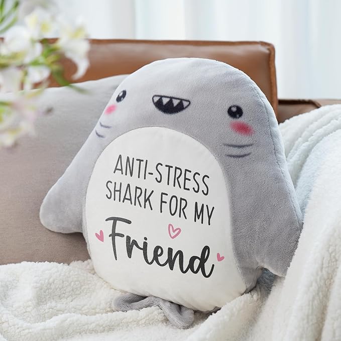 Best Friend Birthday Gifts for Women - Friends Pillow, Friendship Bestie Gifts for Women, Easter Birthday Gift for Woman Friendship Best Friend Bestie Teen, Shark Hug Pillow