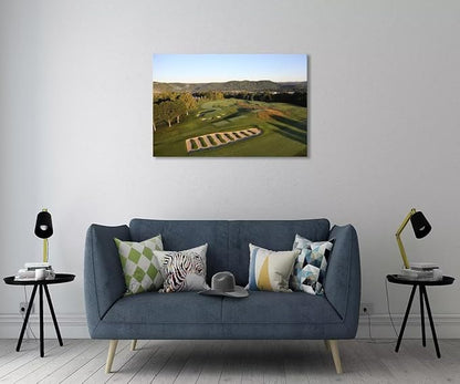 Oakmont Country Club Golf Courses Wall Art for Living Room Bedroom Bathroom Home Decorations Golf Art Golf Course Picture Poster Framed Artwork Canvas Prints Ready to Hang(18''H x 24''W)