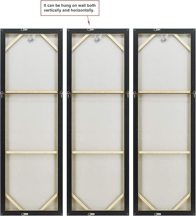 Empire Art Direct Abstract Wall Art Textured Hand Painted Canvas by Martin Edwards, Triptych, 60" x 20" each, Iced