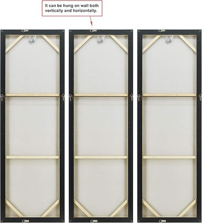 Empire Art Direct Abstract Wall Art Textured Hand Painted Canvas by Martin Edwards, Triptych, 60" x 20" each, Iced