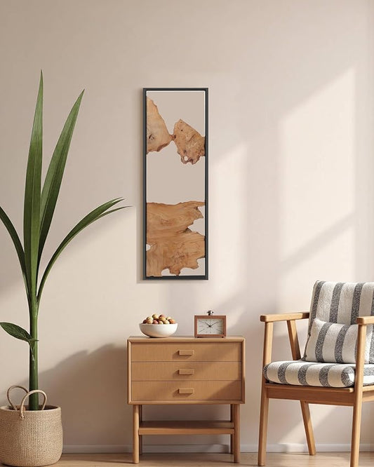 36''×12''Rustic Wood Wall Art–Handcrafted Natural Wood Decor, One-of-a-Kind Design for Living Room, Bedroom, Statement Display or Office