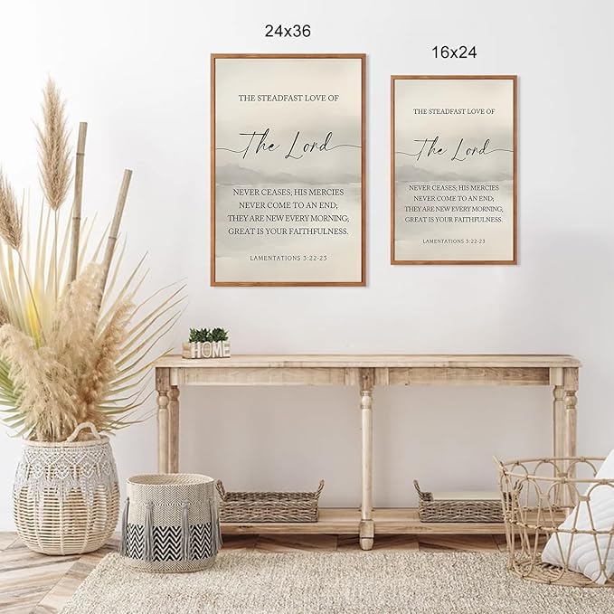 HLNIUC Christian Scripture Framed Wall Art Set of 3,The Lord Your God Is Good Wall Decor(24x36),Inspiring Easter Bible Verse Canvas Artwork,Modern Religious Quotes Prints for Church,Bedroom,LivingRoom