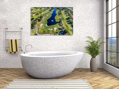 WESTON FL USA Golf Course Wall Art for Office Golf Course Picture Wall Decor for Living Room Bedroom Bathroom Home Decorations Canvas Prints Modern Artwork Framed Ready to Hang(18''H x 24''W)