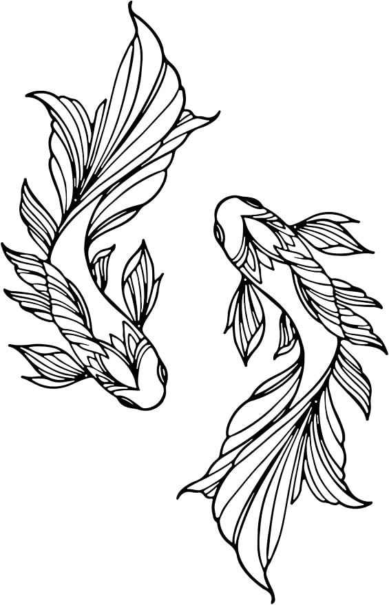 RESACO Koi Fish Metal Wall Art Japanese Art Wall Decor Iron Fish Gifts Asian Decorations for Living Room Bathroom Indoor Outdoor (Black 10.2 x 18.1 inches)