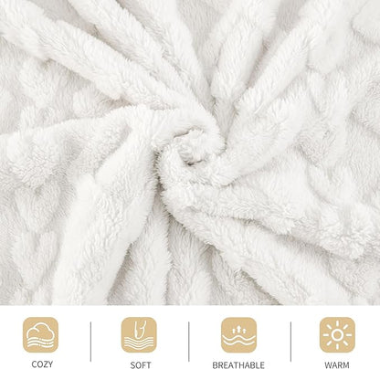Aganear Blanket King Size - Lightweight Portable Fuzzy Cozy Soft Blankets for Couch, Sofa, Bed, Breathable and Skin-Friendly for All Season Accessories(108"x90", White)