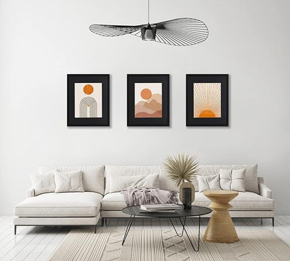 ELSKER&HOME 16x20 Picture Frame with mat for 11x14, Display 11x14 Photo with mat or 16x20 Poster frame without Mat Set of 3, Horizontal and Vertical Wall Mounting