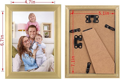 Giftgarden 5x7 Picture Frame Gold Set of 12, Multi Modern 5 x 7 Frames Bulk for Wall or Tabletop Display
