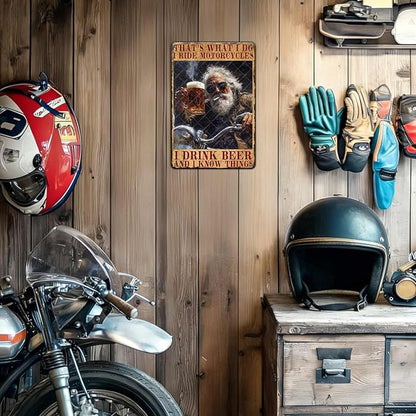 Motorcycle Girl Metal Sign We'll Travel After This Drink Poster Garage Art Wall Decor Man Cave Accessories Living Room Bathroom Bar Pub Home Decor 12x8 Inch