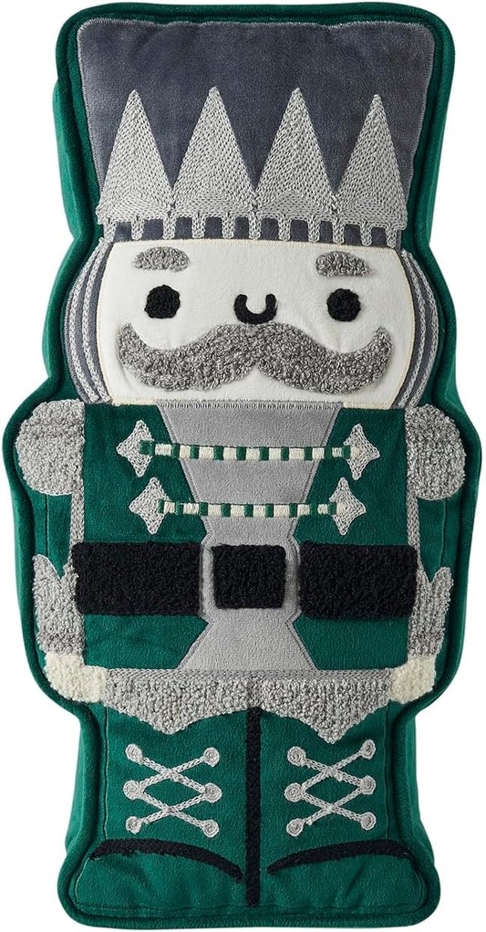 Hallmark - Decorative Throw Pillow for Couch or Bed, Holiday Home Décor, 7" x 14", (Nutcracker, Green)
