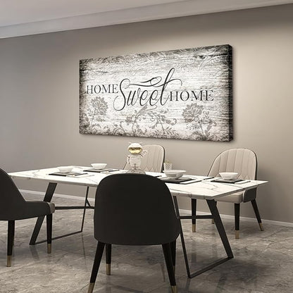 YYYYHPP YP2698 Home Sweet Home Wall Art Sign Canvas Print Wall Art Rustic Art for Living Room Bedroom and Office Home Kitchen Family Wall Decor