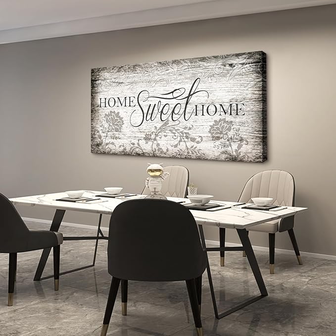 YYYYHPP YP2675 Home Sweet Home Wall Art Sign Canvas Print Wall Art Rustic Art for Living Room Bedroom and Office Home Kitchen Family Wall Decor