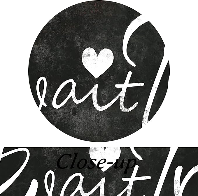 KREATIVE ARTS Pray Wait Trust Canvas Wall Art Rustic Faith Quote Sign Black and White Scripture Print Religious Christian Wall Decor for Bedroom Living Room Entryway Office Farmhouse Style Ready to Hang 20x55''