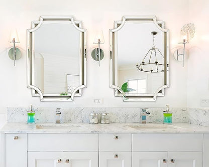Chende 36" x 24" Rectangular Modern Decorative Wall Mirror with Beveled Edge Frame, Large Accent Mirror for Living Room, Bathroom, Bedroom, Dining Room, Hallway