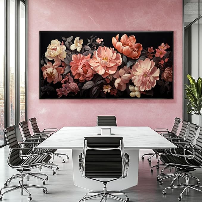SDYA Large Wall Art Flowers Canvas Prints Home Decor Colorful Botanical Picture Bedroom Decor Aesthetic Paintings for Living Room Bathroom Office Decor 30x60 Inch