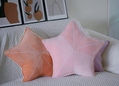 Starfish, Shell Plush Pillow, Car & Waist Cushion, Interesting Characteristic Chair Cushion (Star Pink, 19.6in)