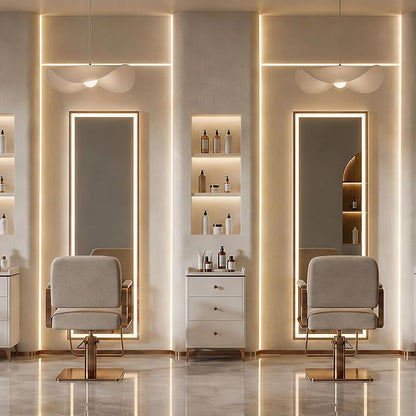 64"x21" Full Length Mirror with LED Lights, Mirrors with Dimming & 3 Color, Full Body Mirrors with Aluminum Alloy Thin Frame for Bedroom, Dressing Room