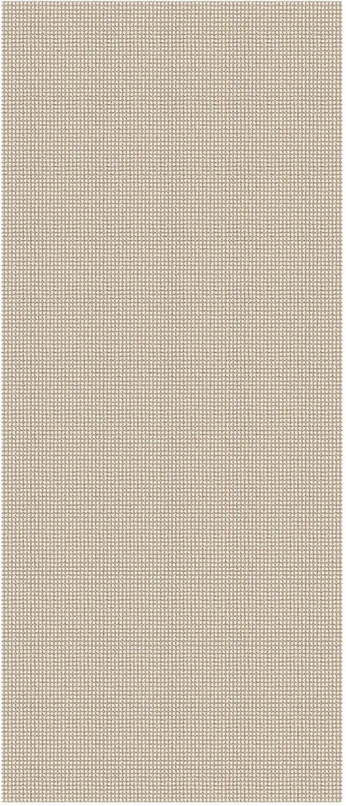 KOZYFLY Woven 3x7 Washable Kitchen Runner Rug, Non Slip Wide Runners for Hallway, Cotton Entryway Runner, Braided Floor Carpet for Entry, Kitchen, Bedside, Hall, Ivory/Camel/Brown