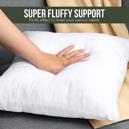 Utopia Bedding Throw Pillows (Set of 1, White) – 16 x 16 Inches Down Alternative Pillows for Bed, Sofa, and Couch - Fluffy Decorative Stuffer Pillow for Indoors & Outdoors