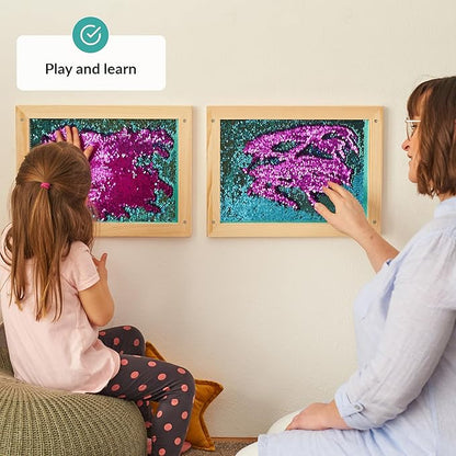 ODOXIA Sequin Wall Panel for Kids | Interactive Sensory Flip Fabric Board | Reversible Toy for Play & Learning | Room Equipment & Autism Toys