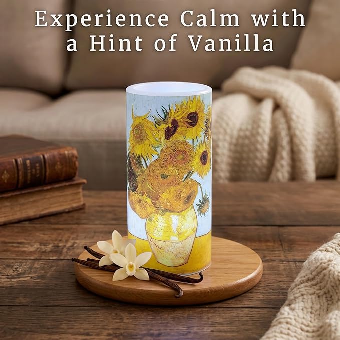 Lavish Home Sunflower 6-inch LED Candles, Set of 2 with Remote