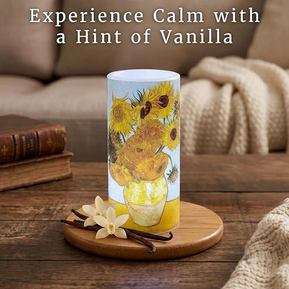 Lavish Home Sunflower 6-inch LED Candles, Set of 2 with Remote