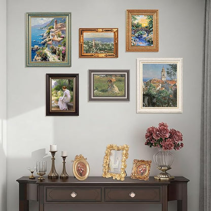 15 Pack Vintage Picture Frames for Wall or Tabletop Display Ornate Vintage Frames Gallery Wall Frame Set Vintage Wall Art for Gallery Bedroom Living Room Antique Photo Frame for Wall Décor