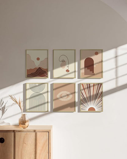 HAUS AND HUES 8.5x11 Gold Metal Picture Frames - Features Premium Aluminum, Vertical & Horizontal Hang, Shatterproof Plexiglass - Perfect for Home, Room, Office (8.5x11 in, Gold, Set of 6)