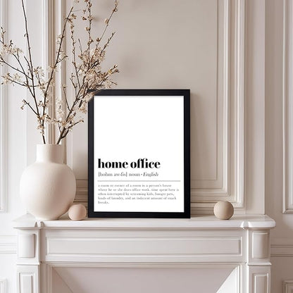 Poster Master Typography Poster - Retro Dictionary Print - Home Office Definition, Book Page, Funny - Gift for Colleague, Friend - Wall Decor for Home, Workplace, 8x10 Black Framed