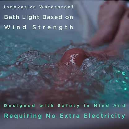 Wellcare - RGB Bath Light for Air Bubble Spa: Airflow-Powered Waterproof Color Changing LED Spa Light, Relaxing Underwater Ambient Chromotherapy