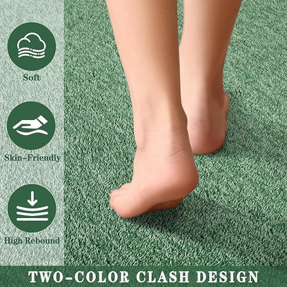 6x9 Area Rugs for Bedroom Living Room, Green White Soft Low-Pile Modern Indoor Thickened Memory Foam Non-Slip Washable Carpets for Kids Dorm Home Decor Rug