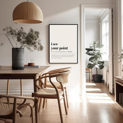 Poster Master Definition of I See Your Point Print - Typography Poster - Dictionary Art - Minimal Gift for Boss & Colleague - Funny Decor for Office, Workplace or Dorm - 11x14 UNFRAMED Wall Art