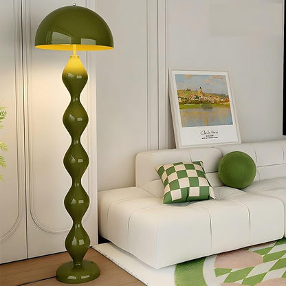 Modern Floor Lamp, Green, Metal, 59.1 Inch High, 3 Light Colors, Foot Switch Control