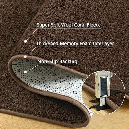 5x7 Feet Area Rug for Living Room Bedroom, Dark Brown Modern Washable Rugs, Memory Foam Indoor Carpet, Low Pile Non Slip Carpets for Kids Girls Boys Baby Teen Dorm Nursery Home Decor