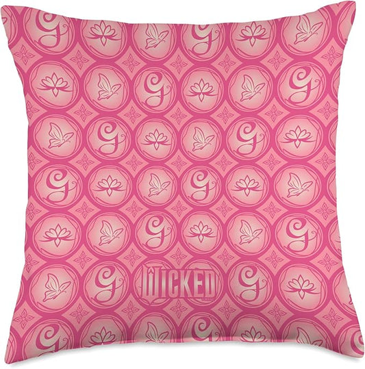 Wicked Glinda Icons All Over Print Throw Pillow